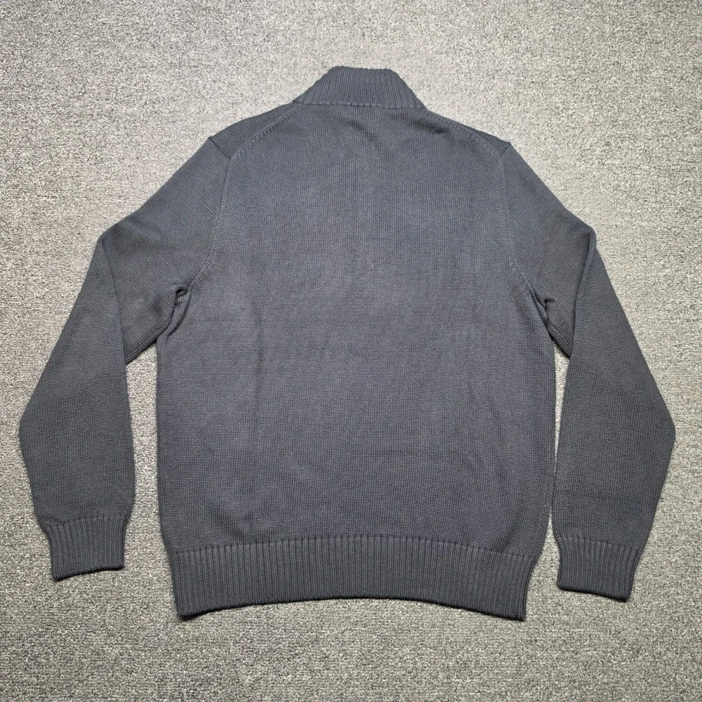 Polo Ralph Lauren 1/4 Zip Sweater Black Mens Large Cotton Pony Knit Pullover NEW